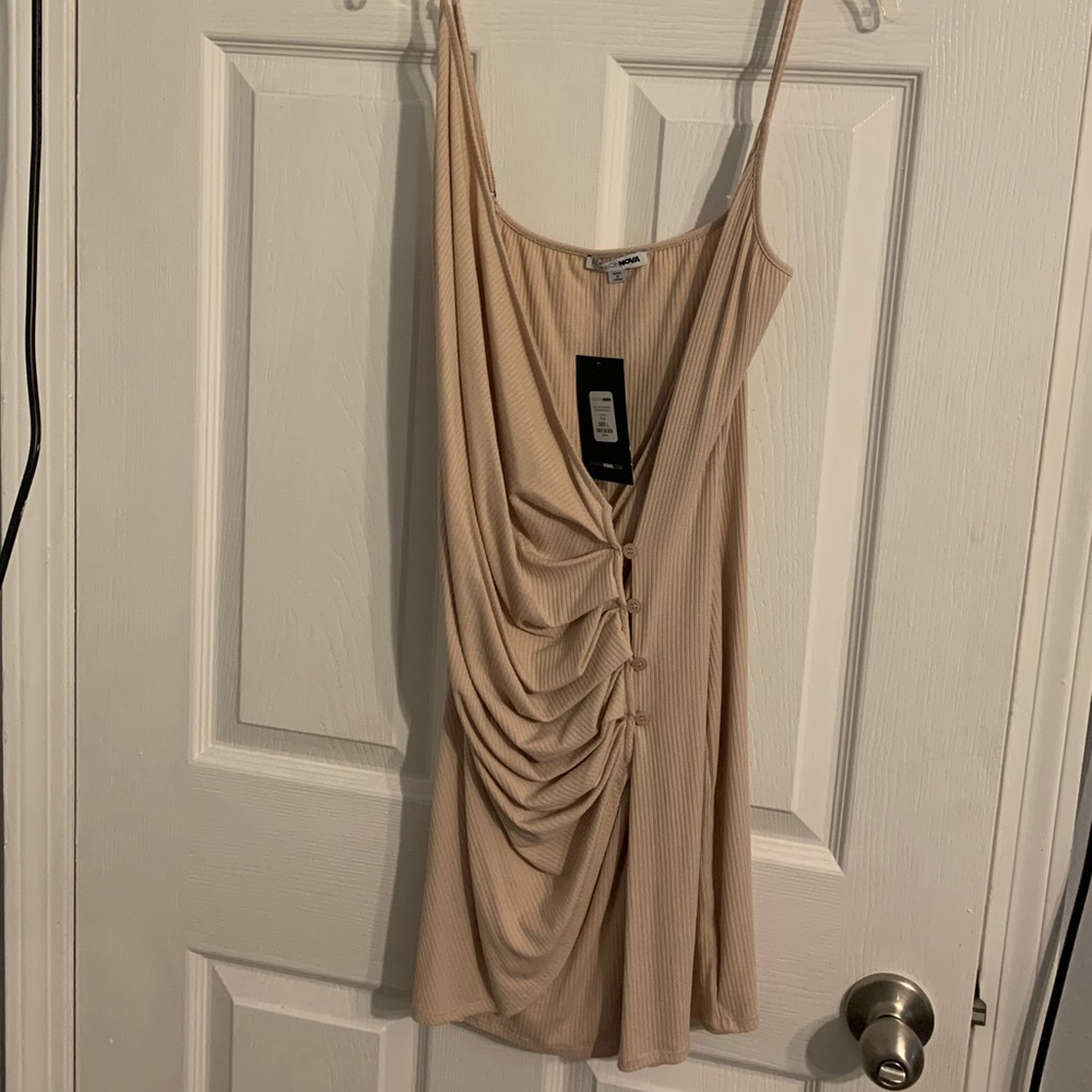 Beige mini dress